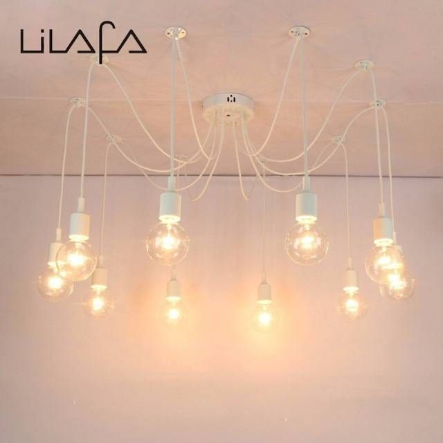 Aliexpress : Buy Modern White Spider Pendant Lamps 3/4/6/8/10 Within Current Spider Pendant Lights (Photo 12 of 15)