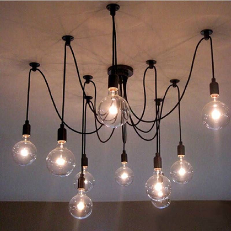 Aliexpress : Buy Mordern Nordic Retro Edison Bulb Light Inside Best And Newest Spider Pendant Lamps (View 13 of 15)
