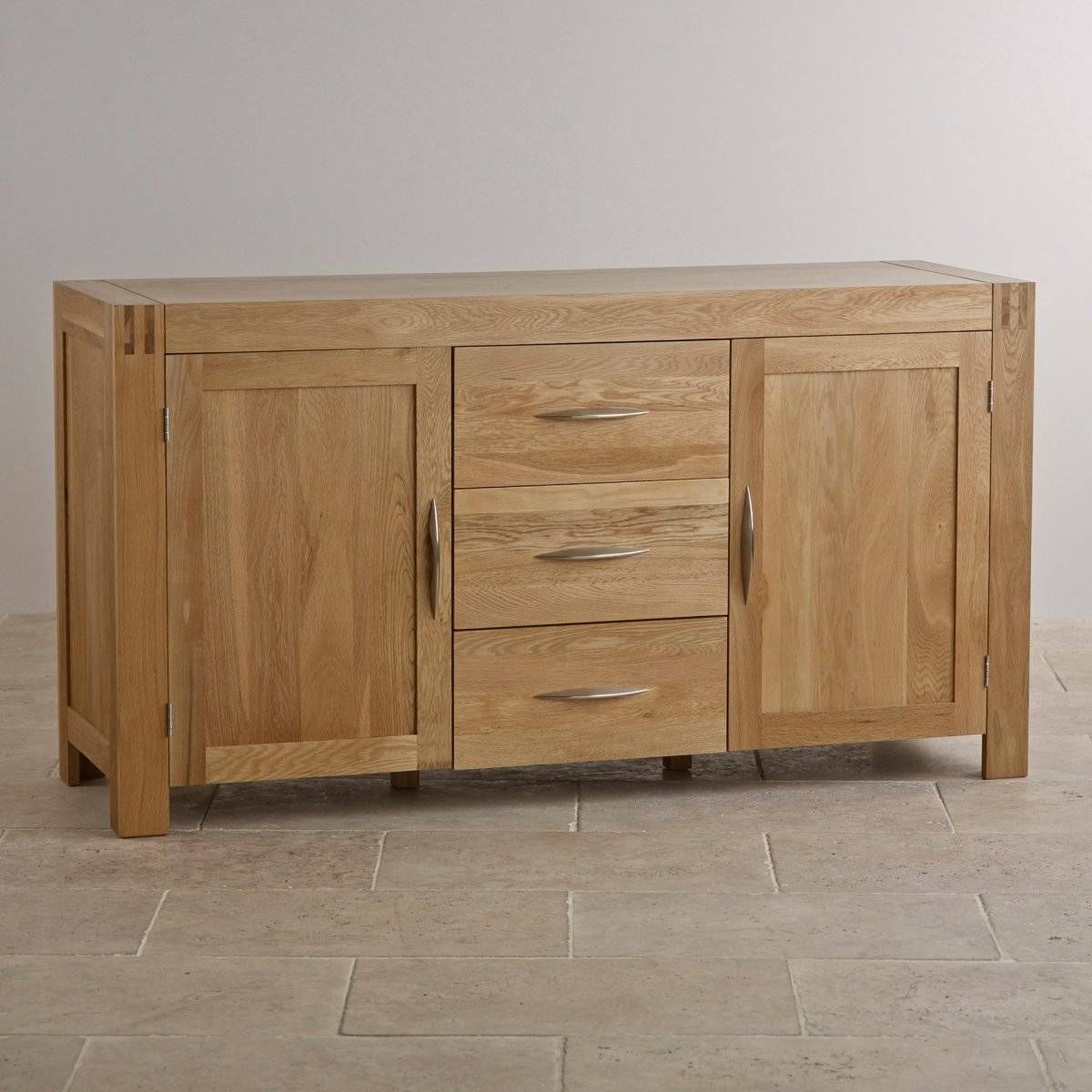 Alto Natural Solid Oak Large Sideboard | Oak Furniture Land Intended For Large Oak Sideboards (Photo 5 of 15)