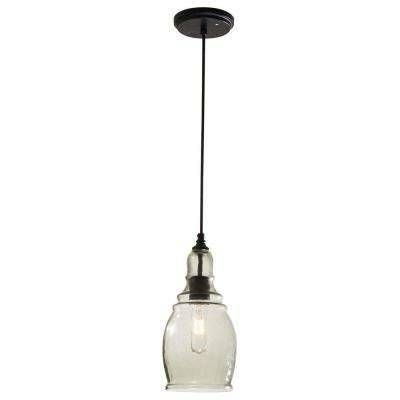 Black – Pendant Lights – Hanging Lights – The Home Depot Within Newest Black Pendant Lights (Photo 1 of 15)