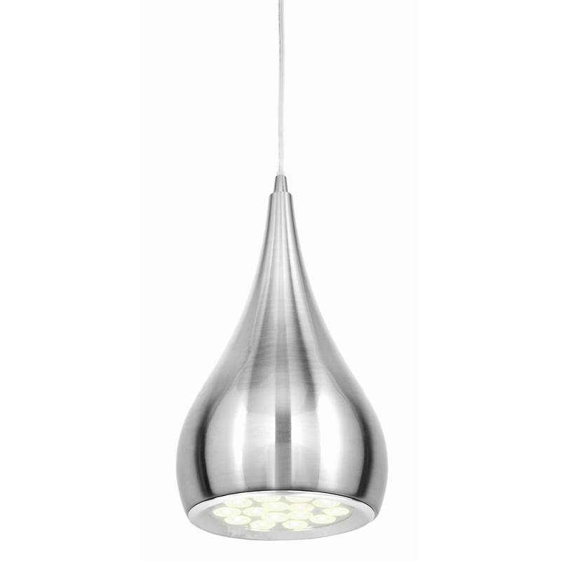 Brilliant Brushed Chrome Clyde Led Pendant Light | Bunnings Warehouse Intended For Current Chrome Pendant Lights (Photo 1 of 15)