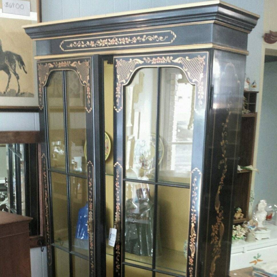 China Cabinet : Chinoiserie Chinabinet Black Lacquer Painted With Regard To Chinoiserie Sideboards (Photo 9 of 15)