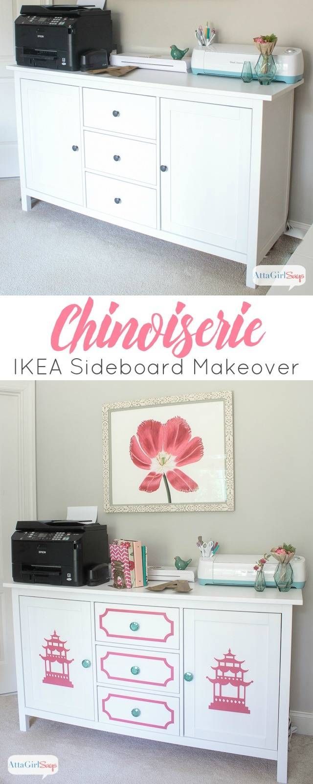 Chinoiserie Furniture Ikea Sideboard Makeover – Atta Girl Says Throughout Chinoiserie Sideboards (View 13 of 15)