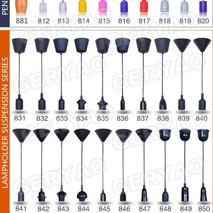 Coloured Ce Enec European Standard E27 Pendant Lamp Cord Set With With Regard To Coloured Pendant Cord (Photo 2 of 15)