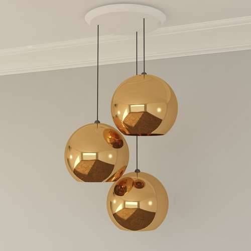 Copper 45 3 Light Multipoint Pendant Lighttom Dixon | Ylighting With Most Recent Tom Dixon Copper Pendants (Photo 5 of 15)
