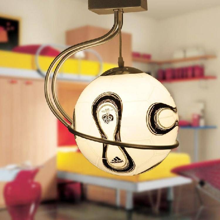 Discount Glass Football Pendant Hanging Lamp Modern Sports Simple Inside Most Recently Released Football Pendant Lights (View 2 of 15)
