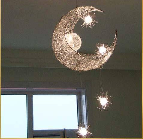 Discount Led G4 Light Source, Moon & Star Modern Children Kid Throughout Newest Childrens Pendant Lights (View 8 of 15)