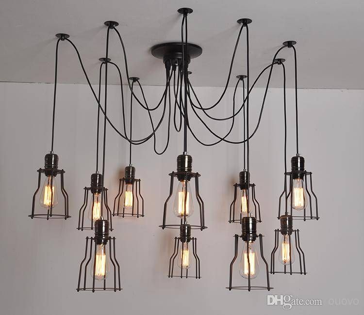 Discount Loft Vintage Industrial Spider Arms Pendant Light Dining Regarding Most Popular Spider Pendant Lamps (View 3 of 15)
