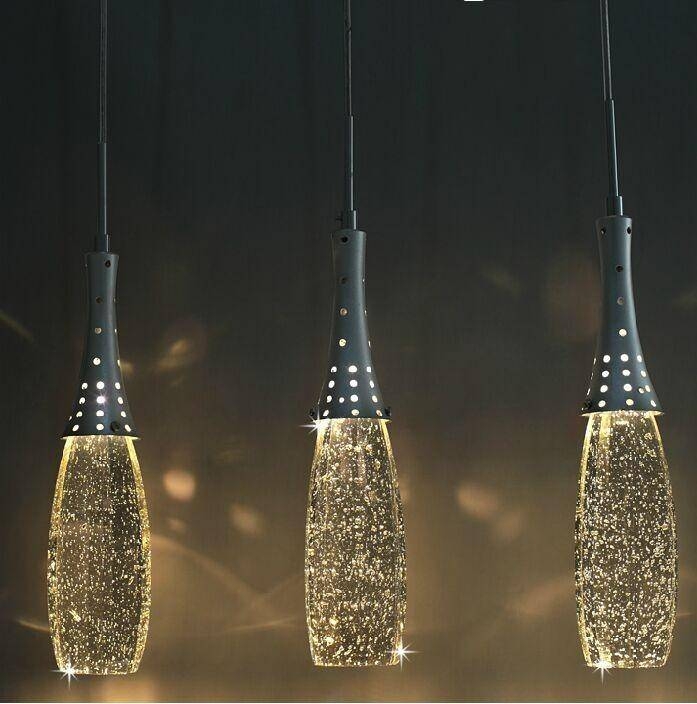 Discount Modern Crystal Lights Bubble Pendant Light With G4 Bulbs With Newest Bubble Pendant Lights (Photo 1 of 15)