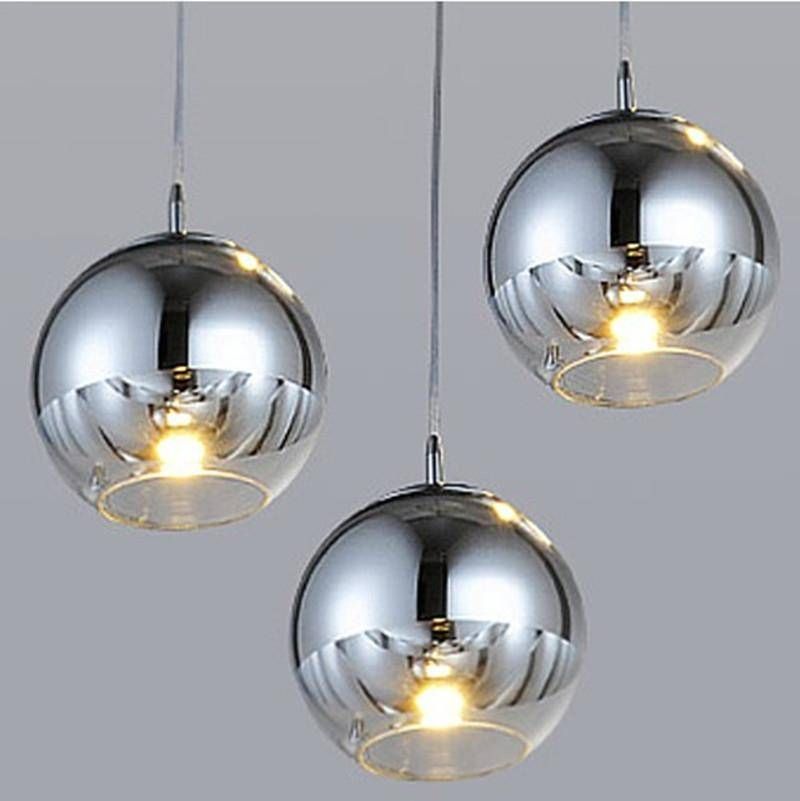 Discount Modern Tom Dixon Mirror Sliver Glass Pendant Lights With Most Recent Modern Glass Pendant Lights (View 9 of 15)