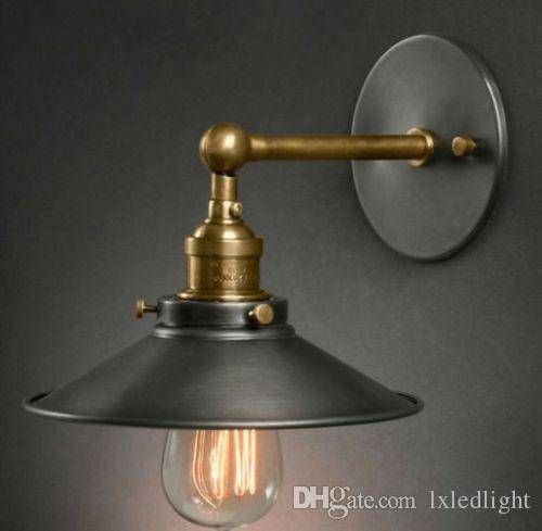 Discount Vintage Industrial Wall Lamp Retro Metal Light Glass Diy Regarding Most Current Wall Pendant Lights (Photo 15 of 15)