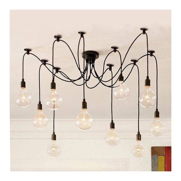 Edison Spider Lamp In Black | Modern Chandelier | Cult Uk Throughout Newest Spider Pendant Lamps (Photo 10 of 15)
