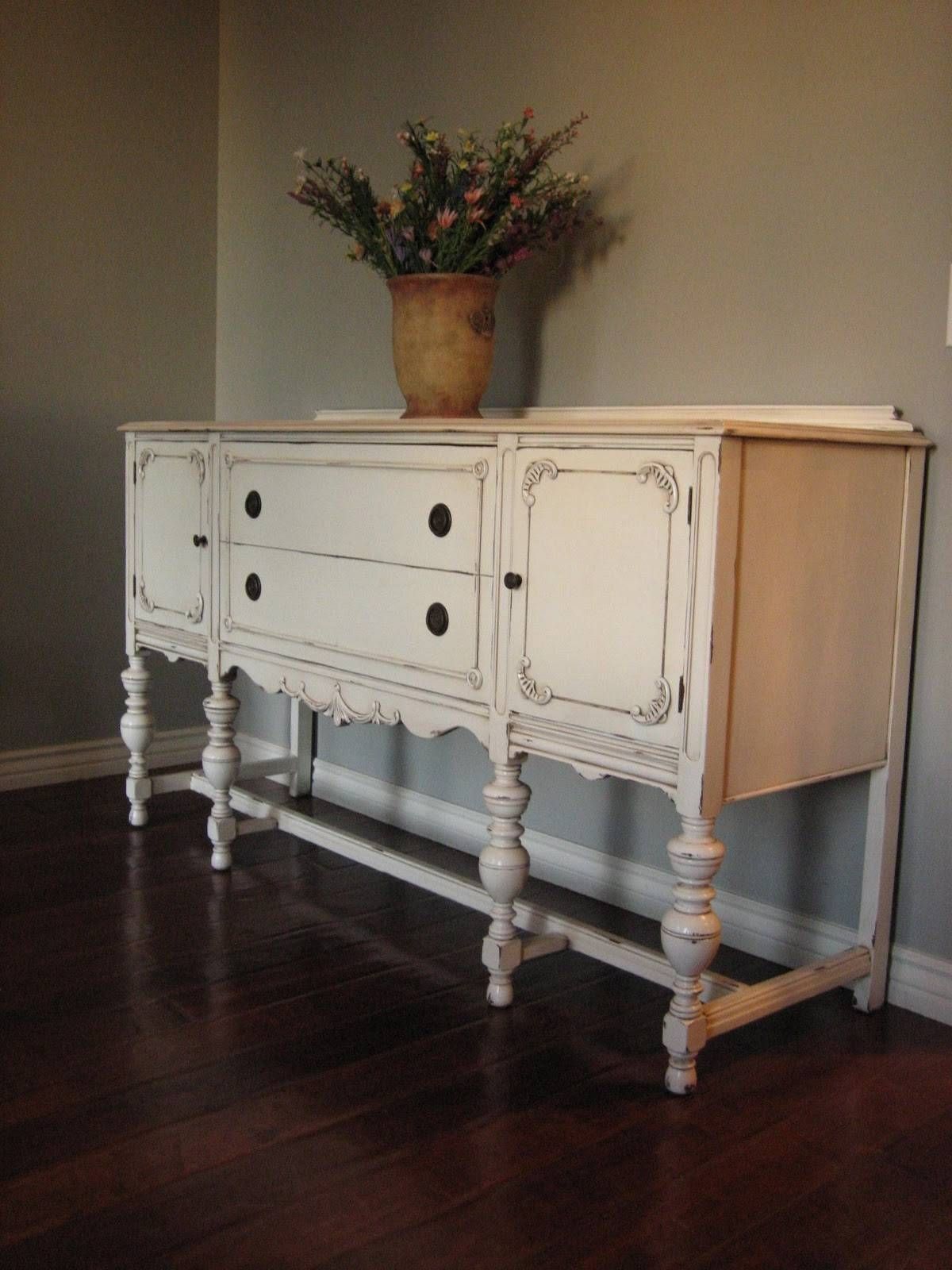 European Paint Finishes: ~ Another Pretty Antique Sideboard ~ Intended For French Country Sideboards And Buffets (Photo 5 of 15)