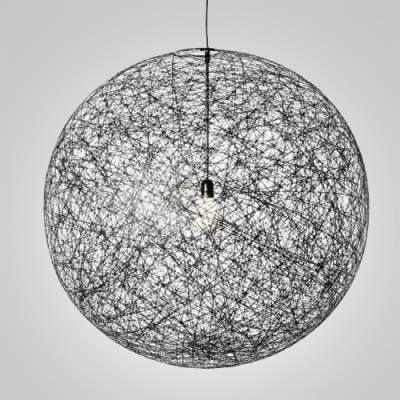 Fashion Style Linen Ball Modern Lighting – Beautifulhalo Inside Wire Ball Light Pendants (View 2 of 15)