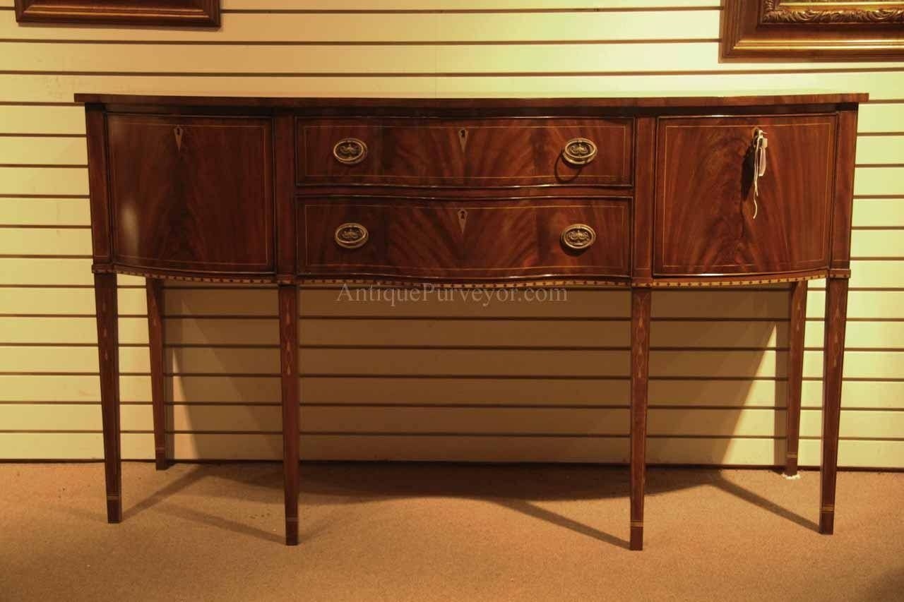 Formal Hepplewhite Style Mahogany Sideboard For The Dining Room Within Mahogany Buffet Sideboards (View 7 of 15)