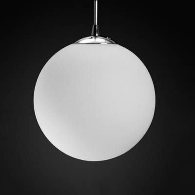 Frosted Glass Ball Pendant Light 1 Light – Beautifulhalo In Recent Ball Pendant Lighting (Photo 7 of 15)