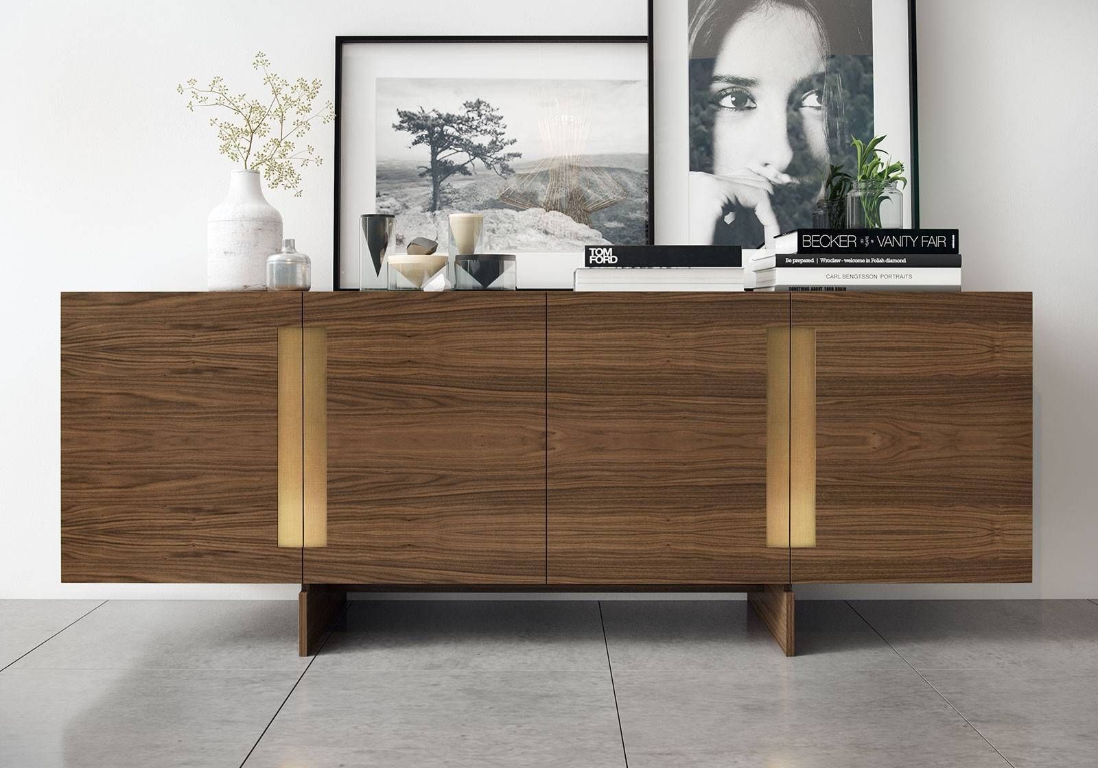 Furniture: Beautiful Profile Modern Sideboard For Living Room Within Living Room Sideboards (Photo 7 of 15)