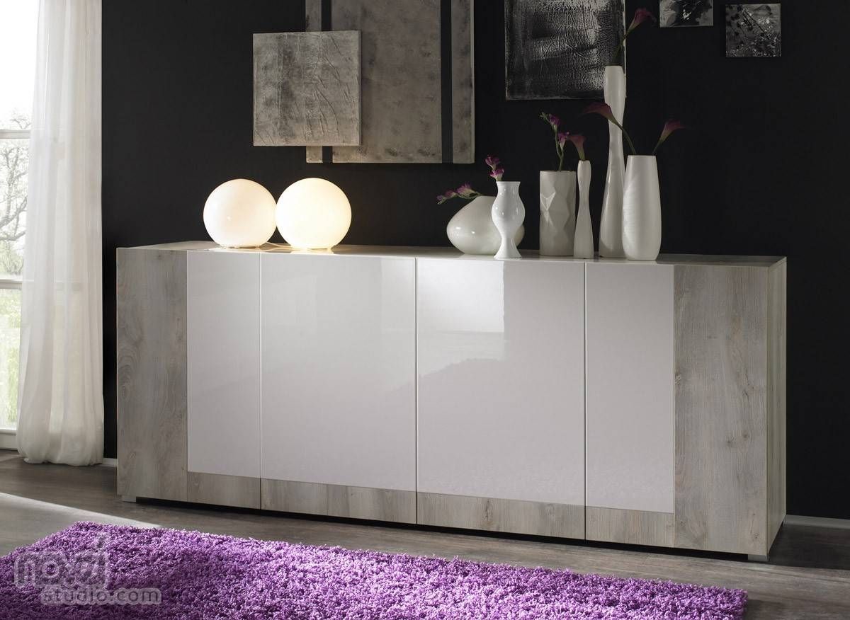 Furniture: Minimalist Modern Sideboards With Glass Front Buffet Intended For Contemporary Buffets And Sideboards (View 4 of 15)