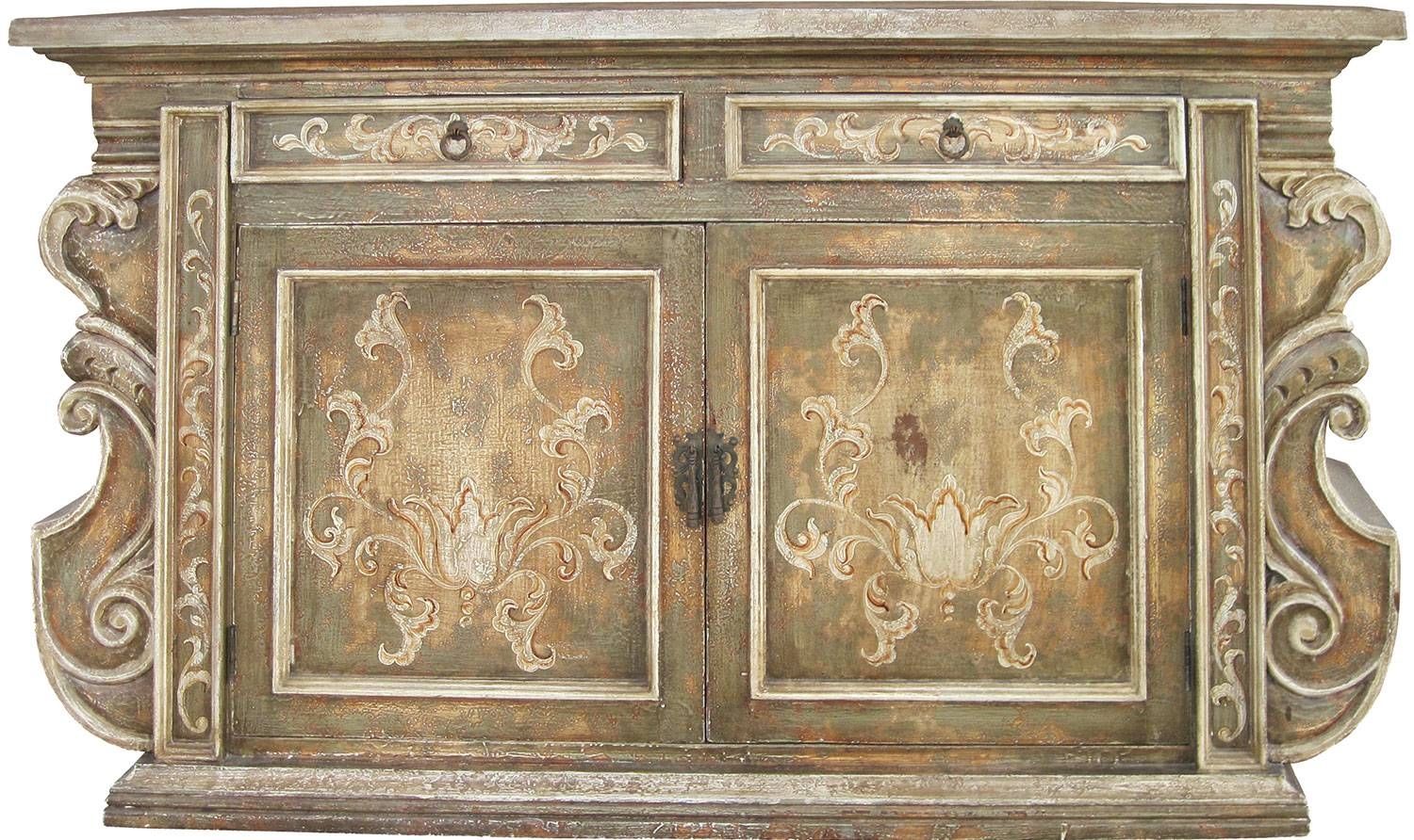 Hand Painted Buffet Manchester Distressed | Furniture, Finds And More Intended For Hand Painted Sideboards (Photo 10 of 15)