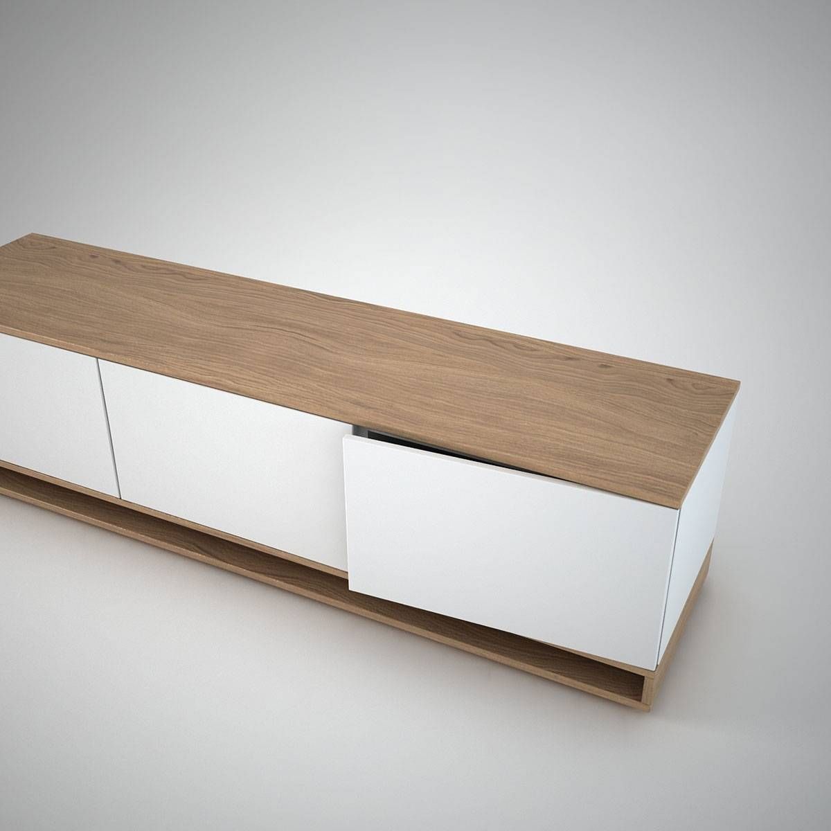 Harlem Low Sideboard (3) White – Join Furniture Within White And Oak Sideboards (Photo 7 of 15)