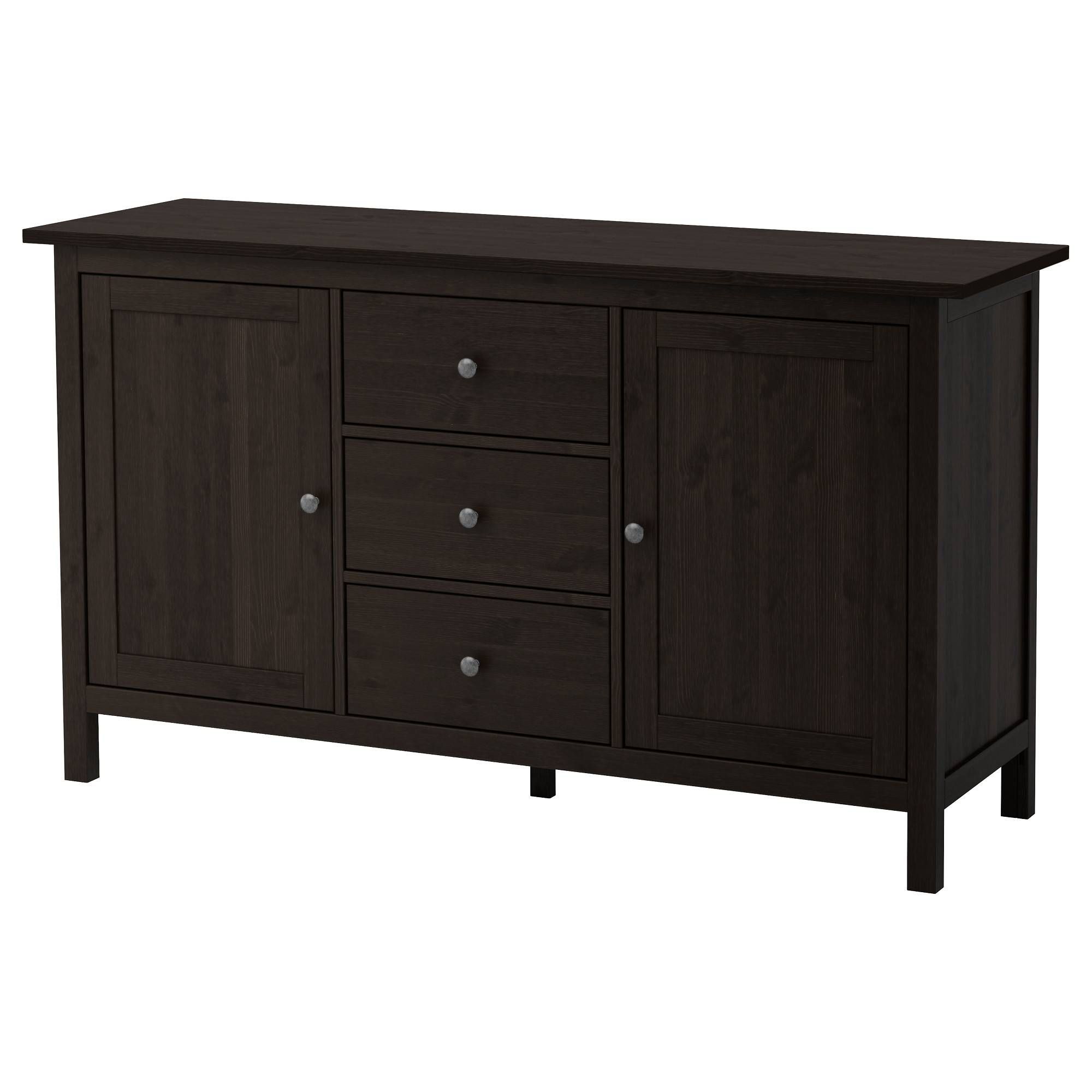 Hemnes Sideboard Black Brown 157x88 Cm – Ikea In Sideboards And Buffets Ikea (View 5 of 15)