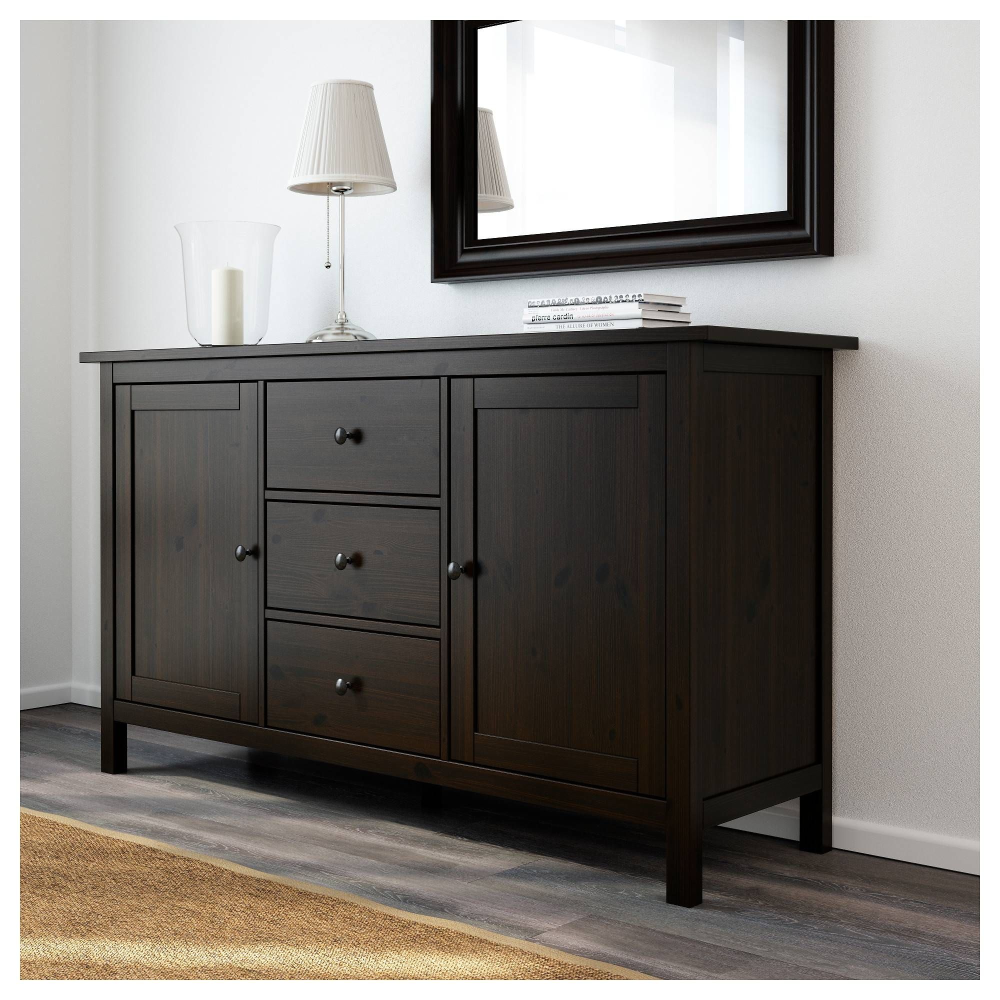 Hemnes Sideboard – White Stain – Ikea Pertaining To Solid Wood Sideboards And Buffets (Photo 11 of 15)