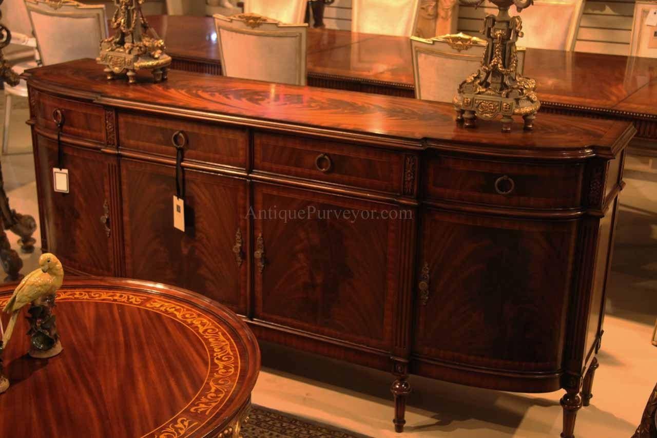 High End Antique Reproduction Dining Room Sideboard Pertaining To Mahogany Sideboards (Photo 12 of 15)