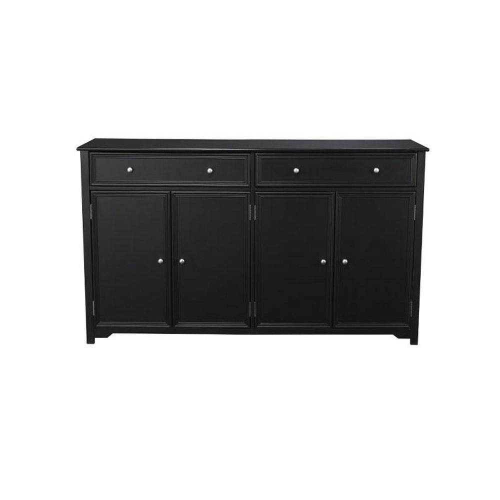 Home Decorators Collection Oxford Black Buffet 0829500910 – The Pertaining To Black Wood Sideboards (Photo 1 of 15)