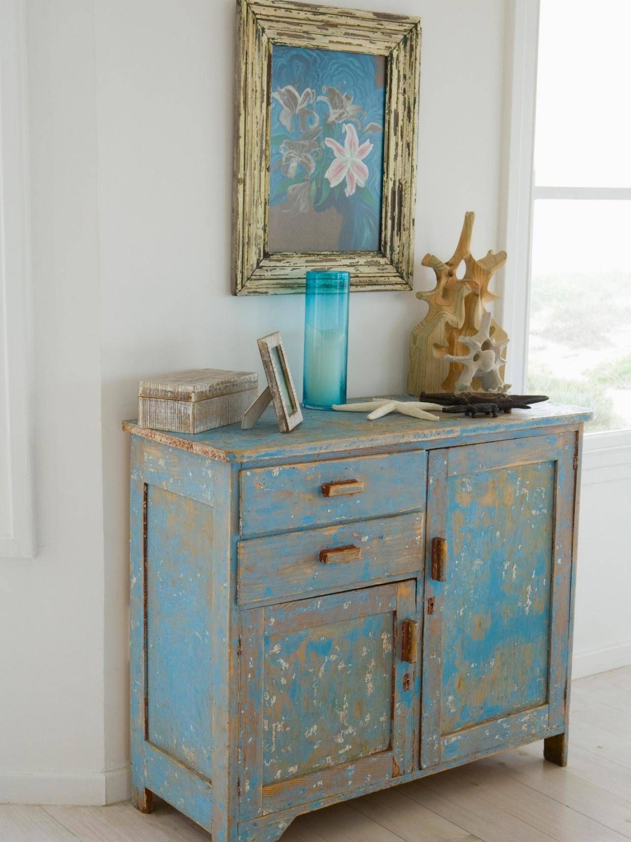 How To Distress Furniture | Hgtv Regarding White Distressed Finish Sideboards (View 7 of 15)