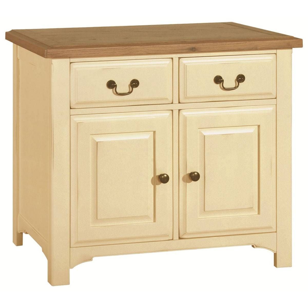 Hutch® – Havannah Cream Painted Oak Small Sideboard In Cream Sideboards (View 4 of 15)