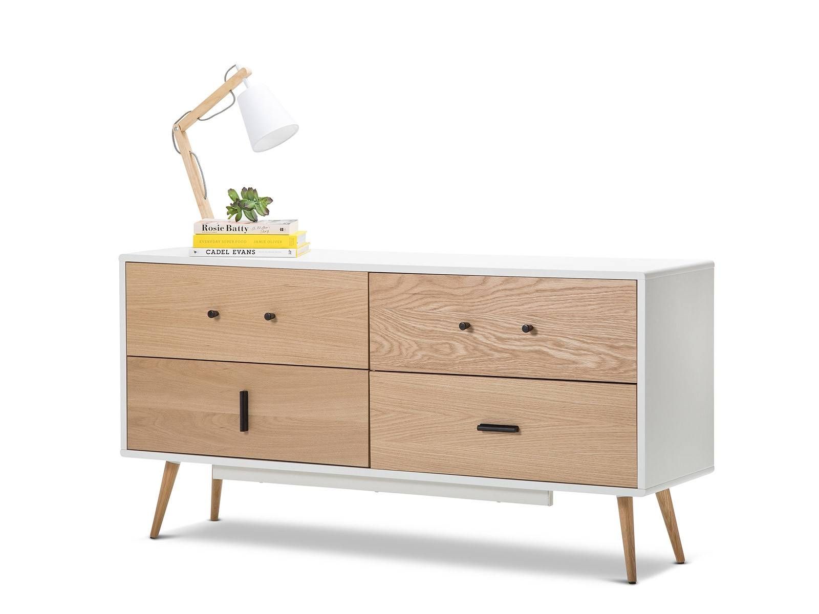 Isak White & Oak Sideboard | Temple & Webster Throughout White And Oak Sideboards (Photo 13 of 15)