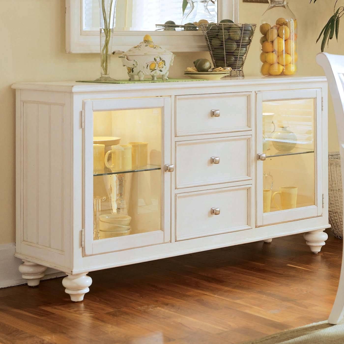 Kitchen Buffet Furniture : Cozy Rustic Kitchen Buffet Furniture For White Kitchen Sideboards (View 12 of 15)