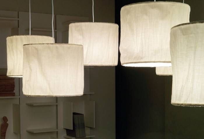 Linen Pendant Light | Home Lighting Design For 2018 Fabric Pendant Lamps (View 5 of 15)