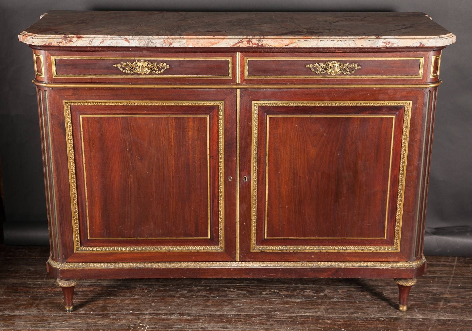 Louis Xvi Buffet Signed “henry Dasson, 1882” | French Antique Shop With Marble Top Sideboards And Buffets (Photo 7 of 15)