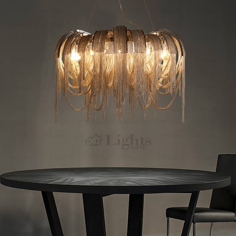 Luxury Tassel Large Pendant Lighting Fixtures For Villa Within Current Large Pendant Lights (Photo 1 of 15)