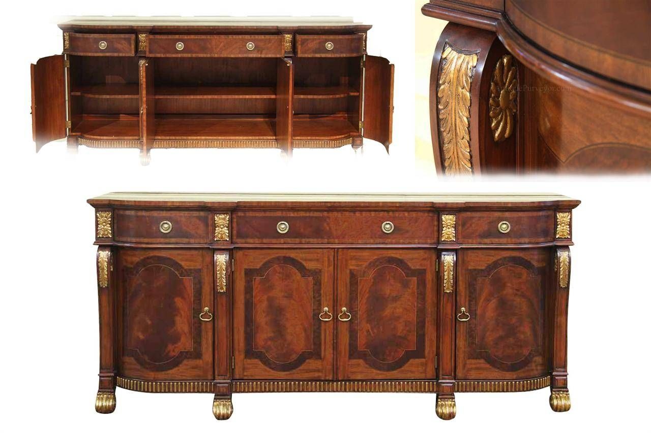 Mahogany Sideboard With Gold Leaf Accents For The Dining Room Regarding Mahogany Buffet Sideboards (Photo 5 of 15)