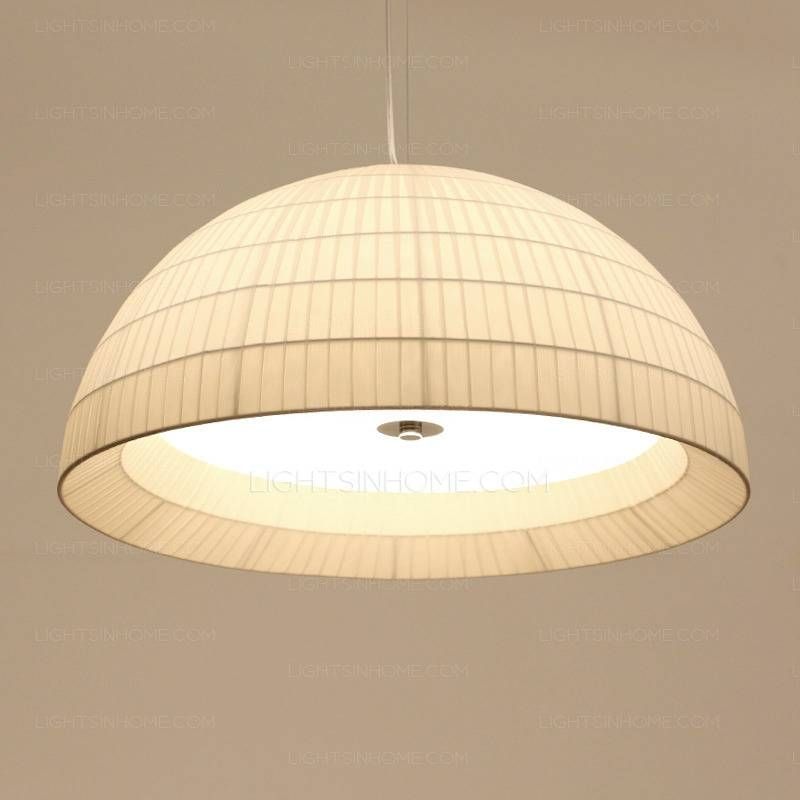 Modern 3 Light Painting Fabric Shade Pendant Lights Kitchen Intended For Current Fabric Pendant Lamps (View 2 of 15)