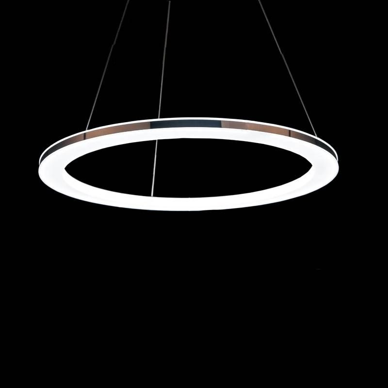 Modern Simple Acrylic Led Circle Pendant Light 1 Tier Ceiling Regarding 2018 Circle Pendant Lights (Photo 14 of 15)