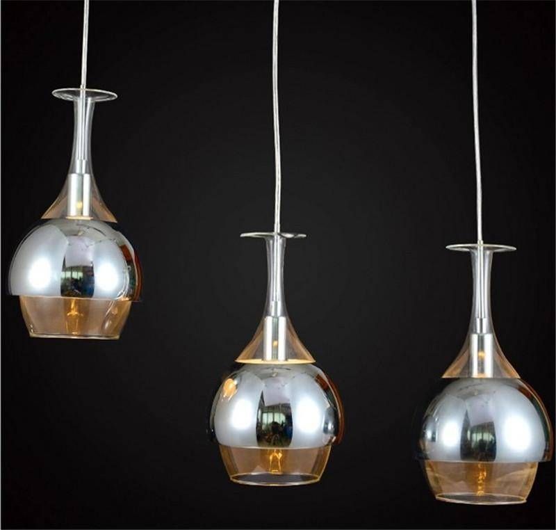New Chandeliers Wine Glass Pendant Light Hanging Lighting Ceiling For Most Current Foto Pendant Lamps (Photo 10 of 15)