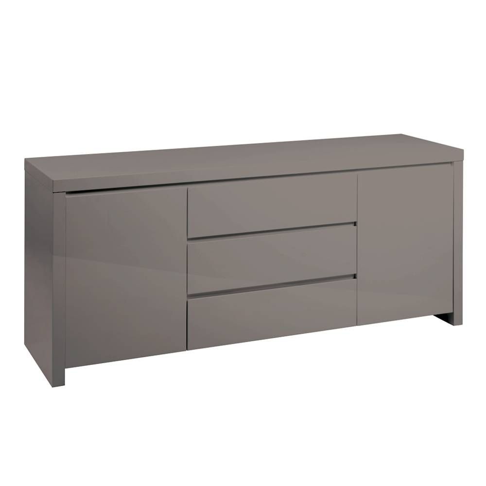 Newton Storage Sideboard Stone – Dwell Intended For Grey Gloss Sideboards (Photo 9 of 15)