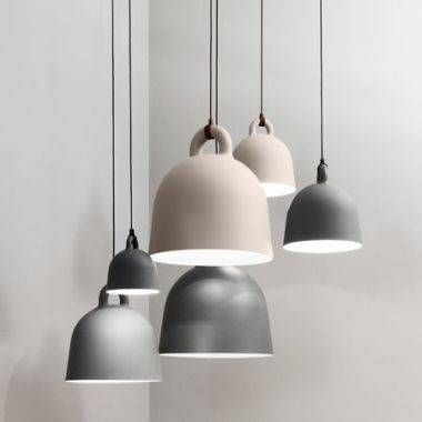 Normann Copenhagen Contemporary Bell Pendant Light With Fabric Inside Most Current Grey Pendant Lights (View 6 of 15)