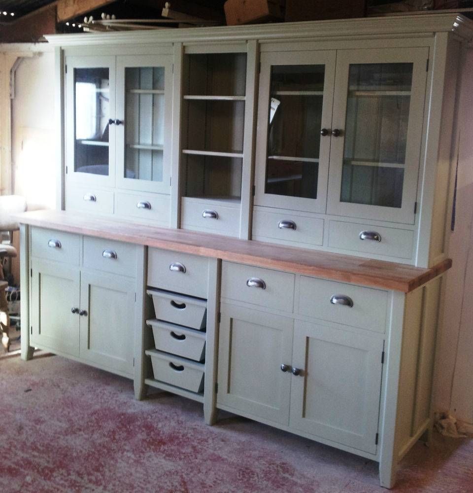 Painted Free Standing Kitchen Large Basket Dresser Unit | Ebay In Free Standing Kitchen Sideboards (Photo 1 of 15)