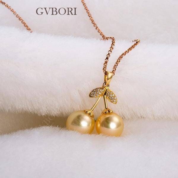 Pearl Diamond Pendant Picture – More Detailed Picture About Double For Latest Cherry Pendants (Photo 10 of 15)