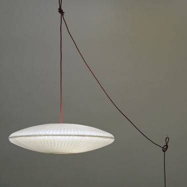 Pendant Lamp / Contemporary / Fabric / Japanese Paper Intended For 2018 Adjustable Height Pendant Lights (Photo 7 of 15)
