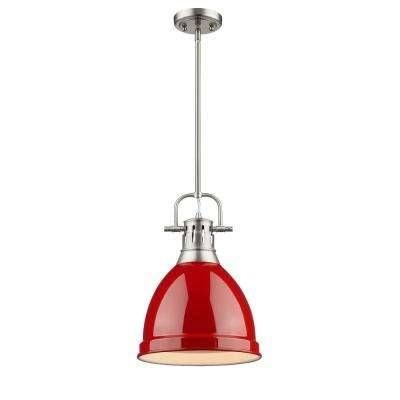 Red – Pendant Lights – Hanging Lights – The Home Depot For Latest Red Glass Pendant Lights (View 12 of 15)
