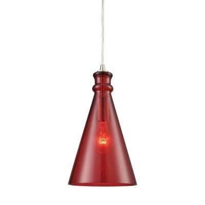 Red – Pendant Lights – Hanging Lights – The Home Depot With 2017 Red Glass Pendant Lights (Photo 7 of 15)