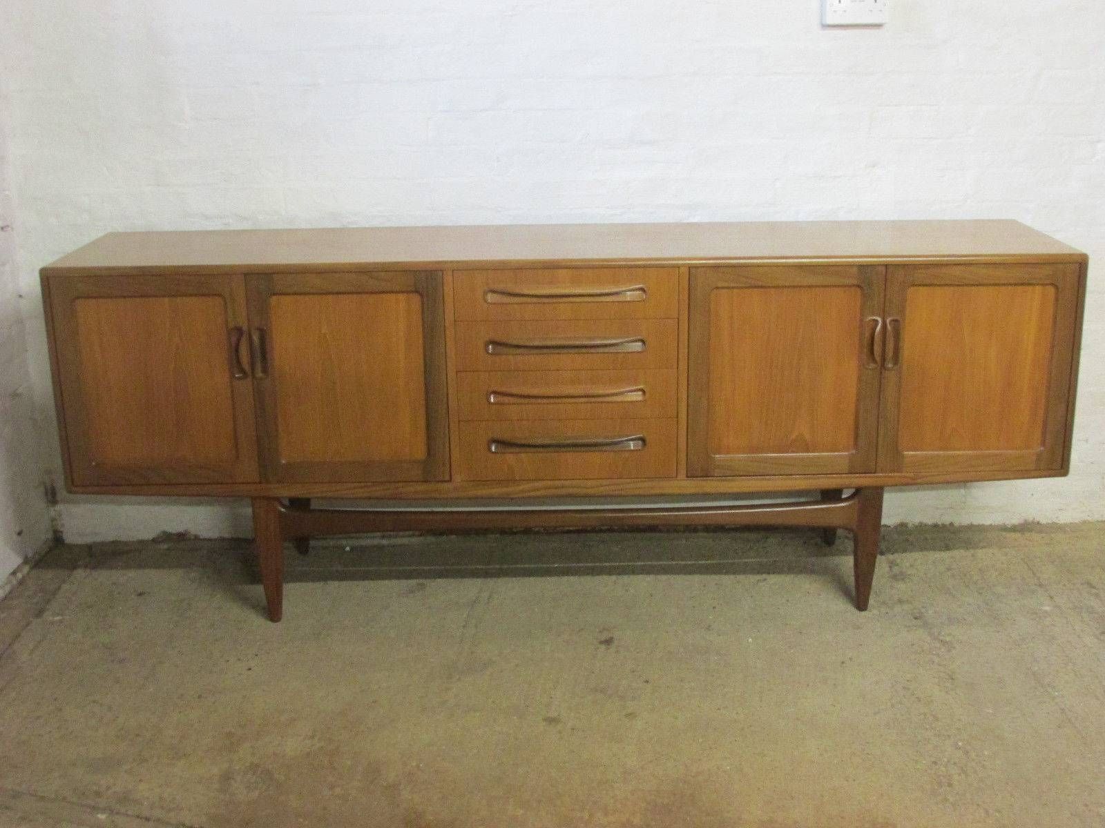 Retro 1960s/1970s G Plan Fresco 7 Ft Teak Sideboard With Cupboards Inside 7 Foot Sideboards (View 11 of 15)