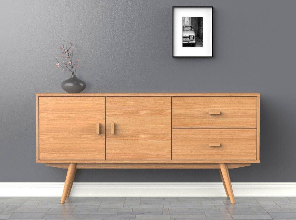 Scandi Sideboard – Large – Buffet – Ash – Scandinavian Style Intended For Scandinavian Buffets And Sideboards (View 7 of 15)