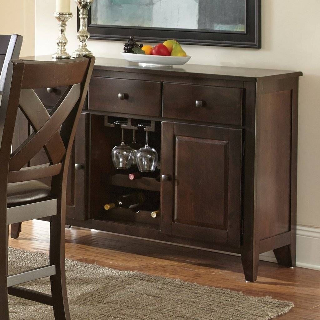 Sideboard : Dark Brown Wood Sideboards Buffets Kitchen Dining Room For Unusual Sideboards And Buffets (Photo 10 of 15)