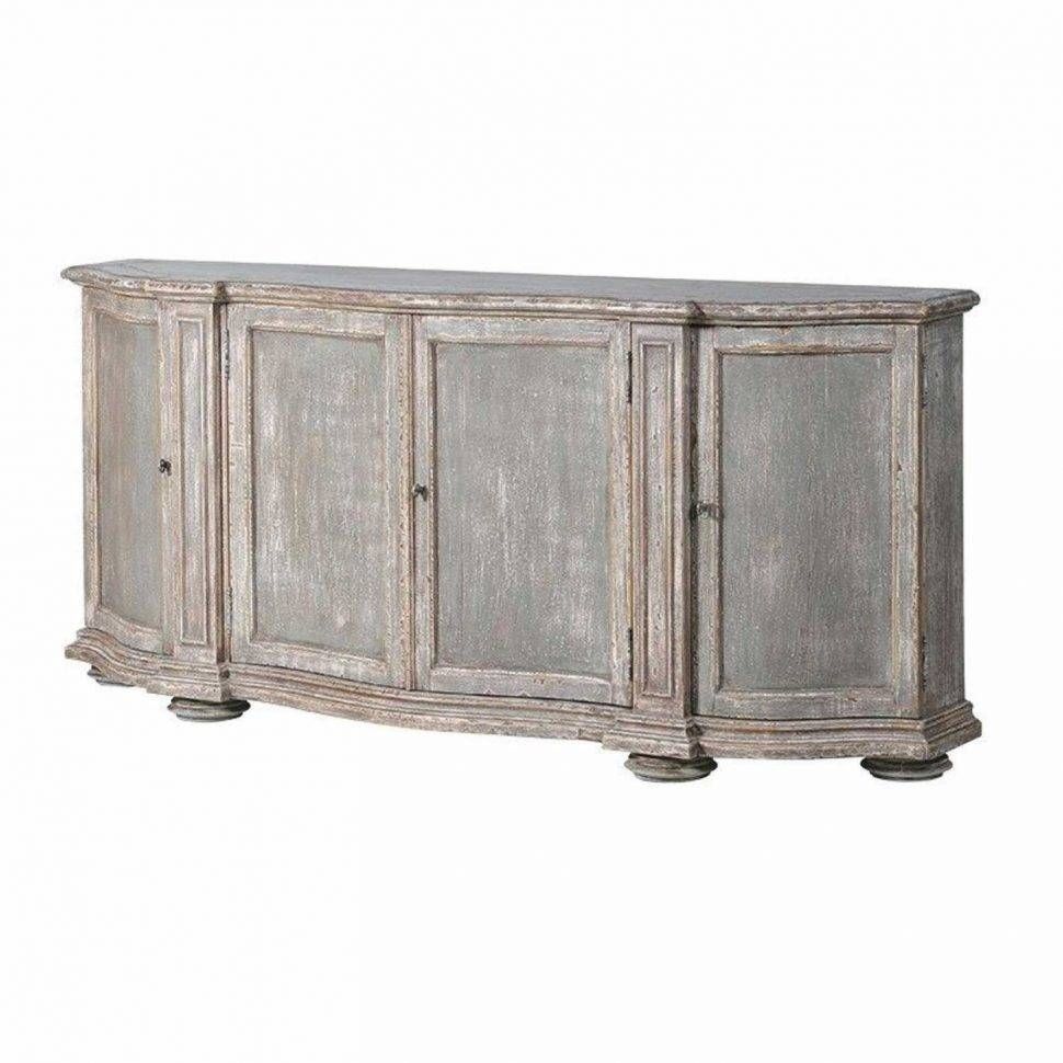 Sideboard : Farmhouse Style Heavily Distressed Door Curved Within Curved Sideboards (Photo 7 of 15)